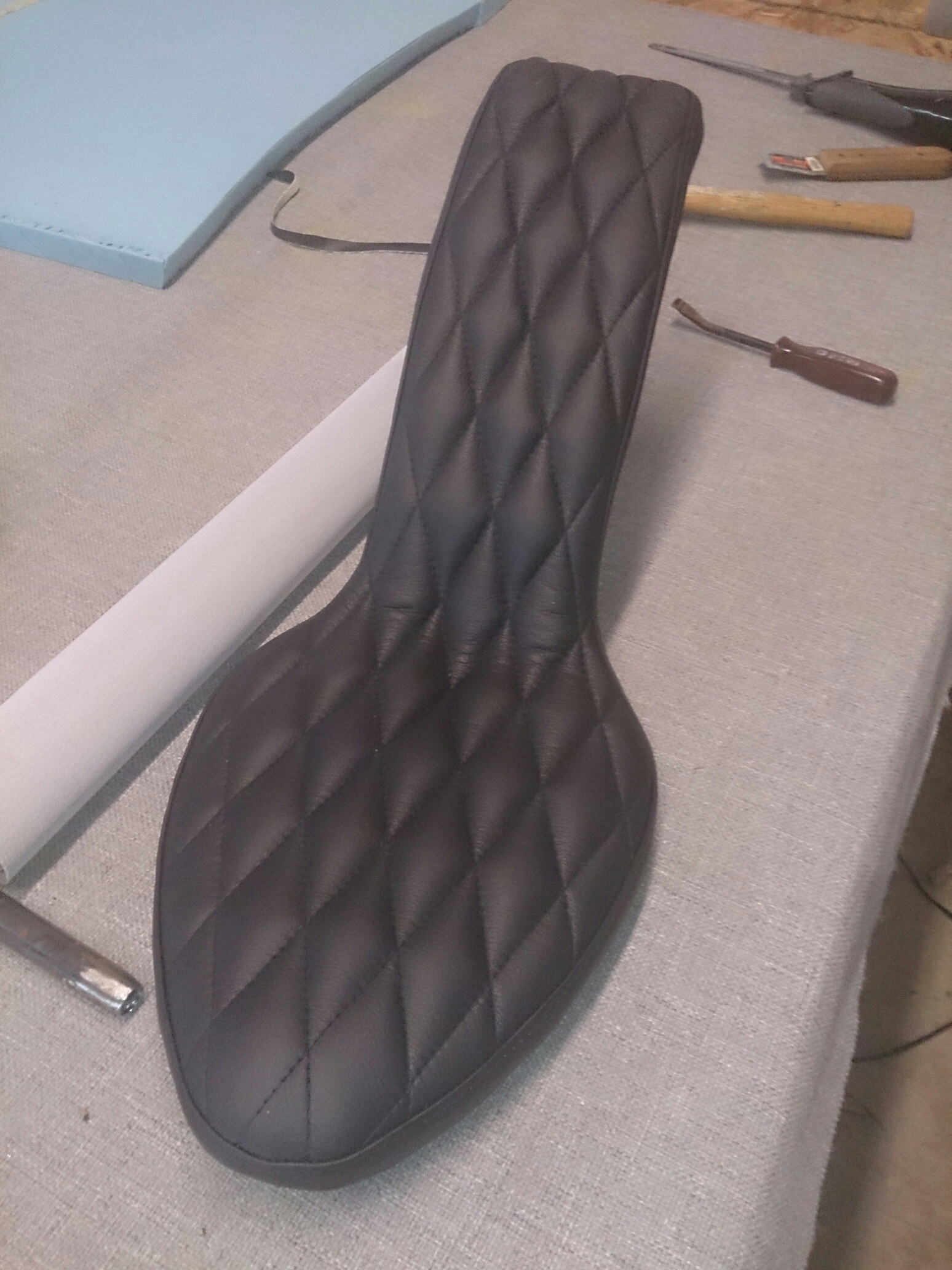 Custom Chopper Seat – Motorcycle Upholstery – Austin – Tx – Grateful Threads Custom Upholstery